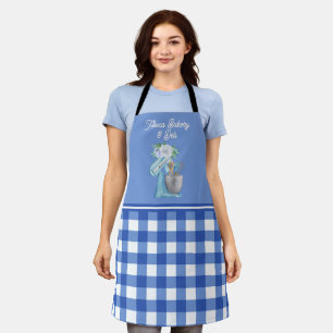 Customise Bakery Watercolor Floral Kitchen Utensil Apron