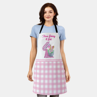 Customise Bakery Watercolor Floral Kitchen Utensil Apron