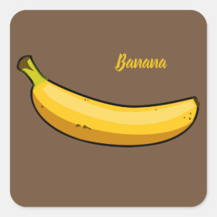 Customise Banana Square Sticker
