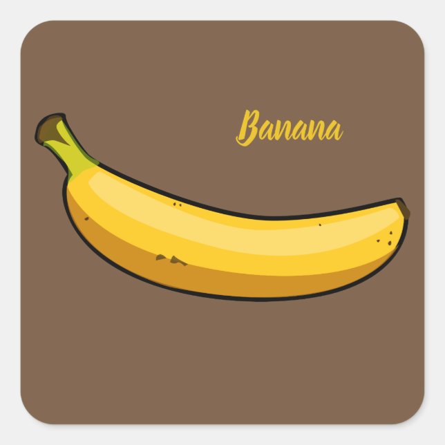 Customise Banana Square Sticker (Front)