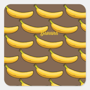 Customise Banana Square Sticker