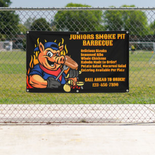 Customise Barbecue Smoker Mobile Business Banner