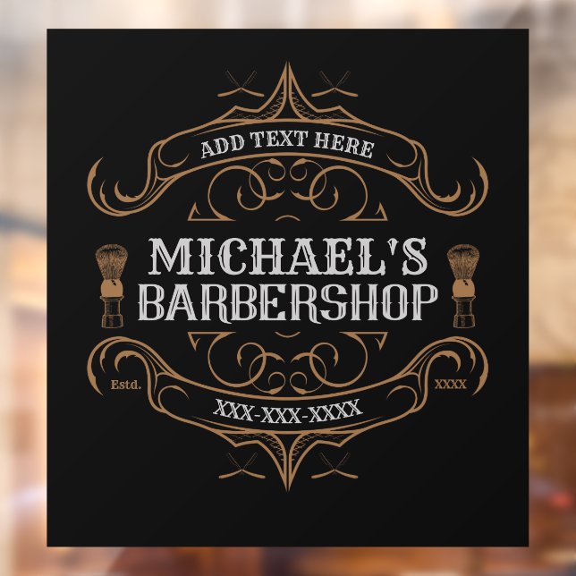 Customise Barber Shop Ornate Business  (Sheet 2)
