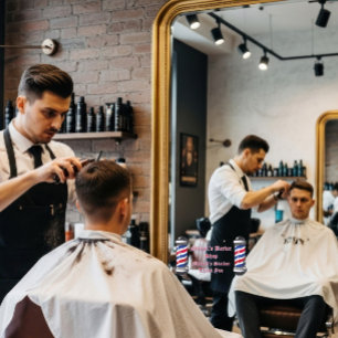 Customise Barber Shop Poles Barber Station Mirror
