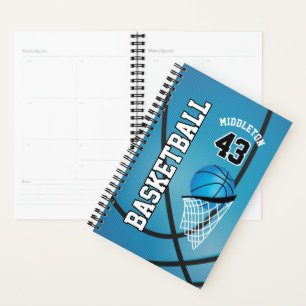 Customise Basketball - Blue  Planner