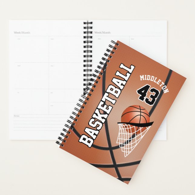 Customise Basketball Game - Brown Planner (Display)