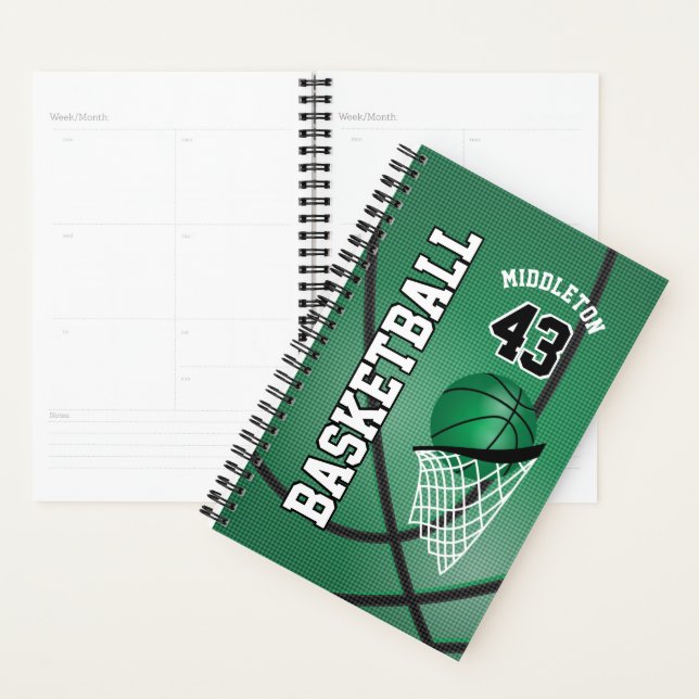 Customise Basketball - Green Planner (Display)