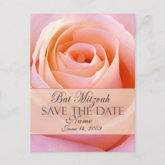 Customise Bat Mitzvah Save the Date Postcard