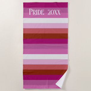 Customise Beach Towel - Lesbian Pride Flag