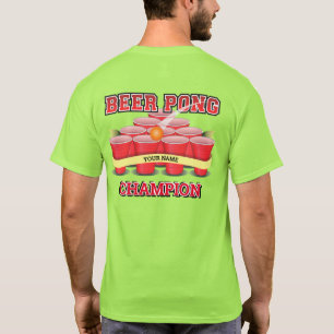 Customise Beer Pong Champion Cups Pong Ball T-Shirt