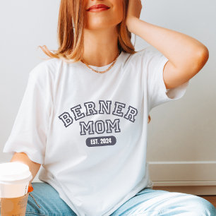 Customise Berner Mum Est 2024 Modern Dog Lover T-Shirt