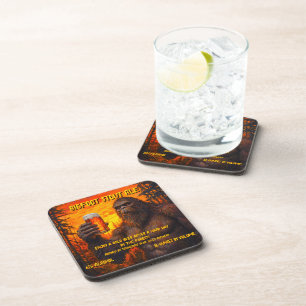 Customise Bigfoot Drinking A Beer At Sunset Coaster