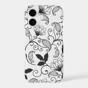 Customise Black Floral Pattern