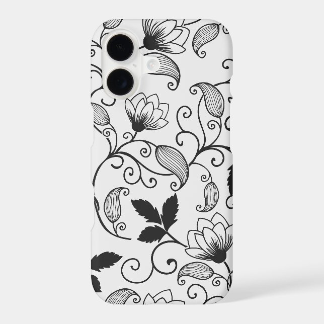 Customise Black Floral Pattern (Back)