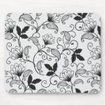 Customise Black Floral Pattern Mouse Pad<br><div class="desc">Customise Black Floral Pattern. Change the background colour.</div>