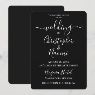 Customise - Black Invitation