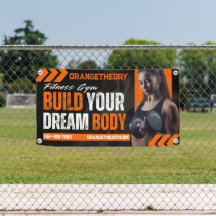 Customise Black Orange Grunge Gym Woman Model