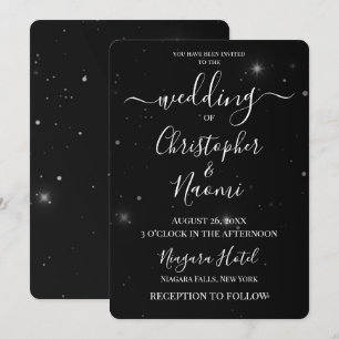 Customise - Black Stars Invitation