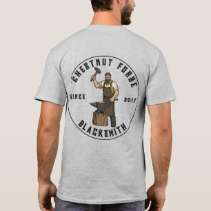 Customise Blacksmith Forge Ironworks Shop Business T-Shirt