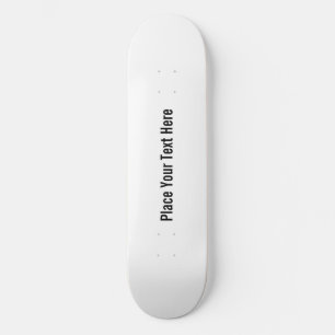 Customise blank white skateboard