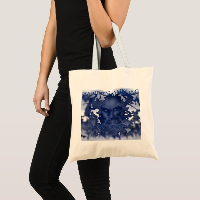 Customise Blue Ghost Halloween Candy Bag (Front (Product))