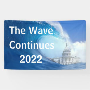 Customise Blue Wave Election 2022 Banner