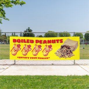 Customise Boiled Peanuts For Sale Fence Large Banner