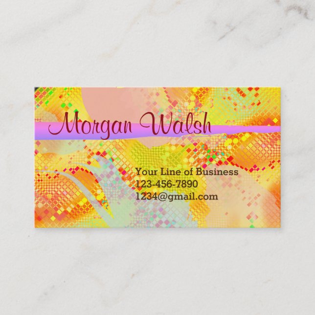 Customise both sides of Fiesta Watercolor Business Card (Front)