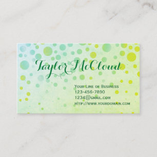Customise both sides of Green Bubbles Business Card