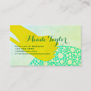 Customise both sides of Green Splash Business Card