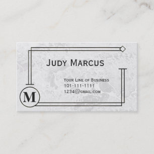 Customise both sides of Grey Marble and Black Business Card