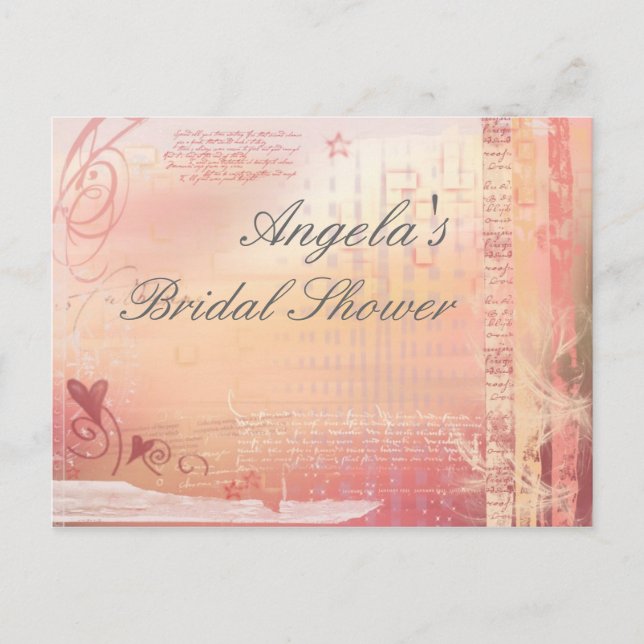 Customise bridal shower postcard (Front)