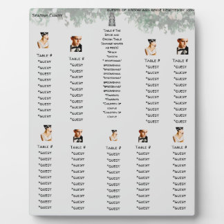 Customise Bride/Groom Icon Enabled  Seating Plan  Plaque