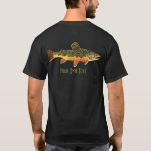 Customise Brook Trout Fly Fishing Angler T-Shirt