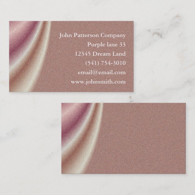 Customise brown abstract draping Business Card (Front/Back)