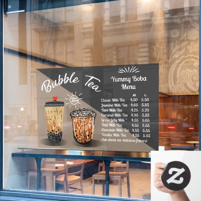 Customise Bubble Tea Boba Doughnut Shop Front (Cafe Window)