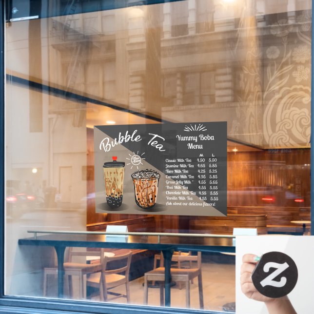 Customise Bubble Tea Boba Doughnut Shop Front  (Cafe Window)