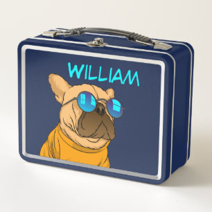 Customise Bull Dog Metal Lunch Box