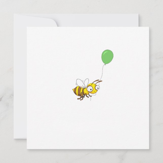Customise Bumble bee Birthday. Birthday Card (Front)