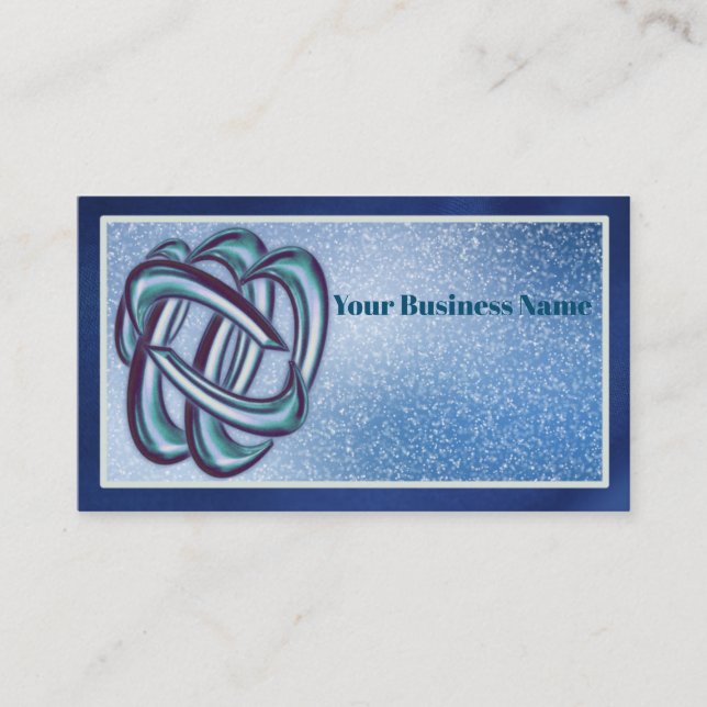 Customise Business Card Blue Design (Front)