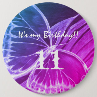 Customise Butterfly Button It's my birthday