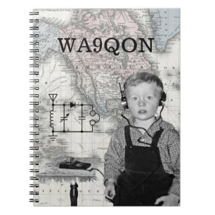 Customise Call Letters Radio Boy Spiral Notebook