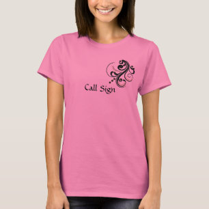 Customise Call Sign Women's Ham Radio Scroll Shirt