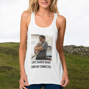 Customise Cat Mum Love Cute Family Pet Photo White Singlet
