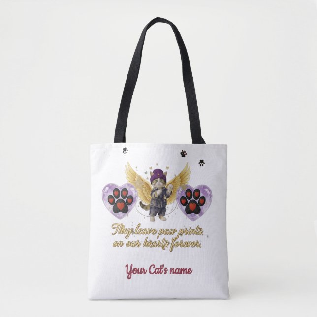 Customise Cat Name  Tote Bag (Front)