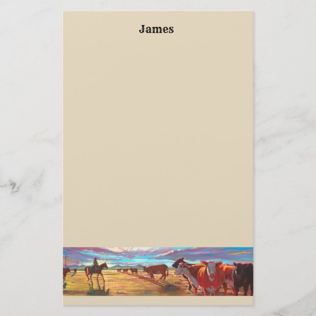 Customise Cattle Paper Stationery (Front)