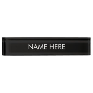 customise, change name text black white nameplate