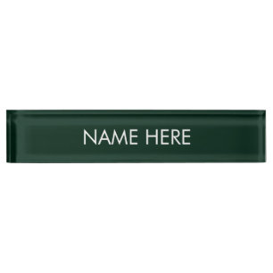 customise, change name text dark green white nameplate