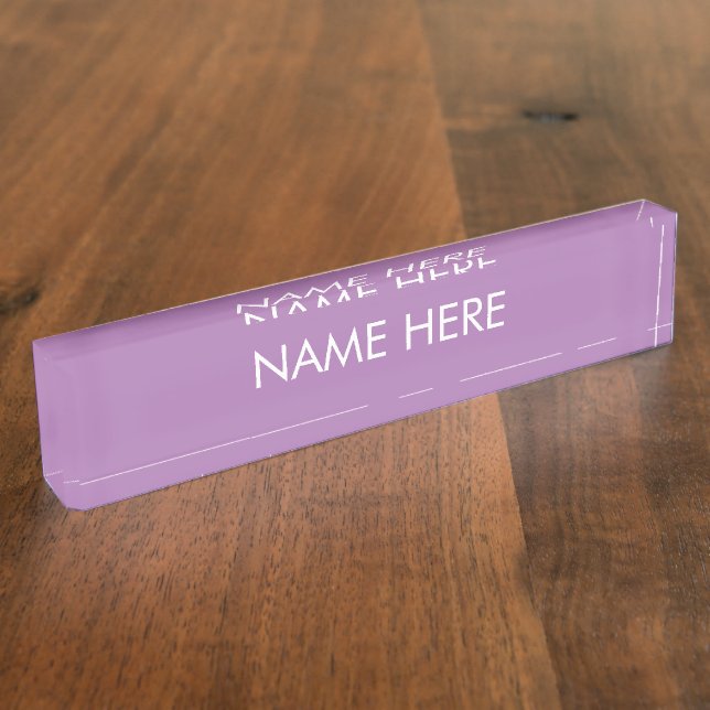 customise, change name text lavender white nameplate (Side)