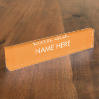 customise, change name text orange white